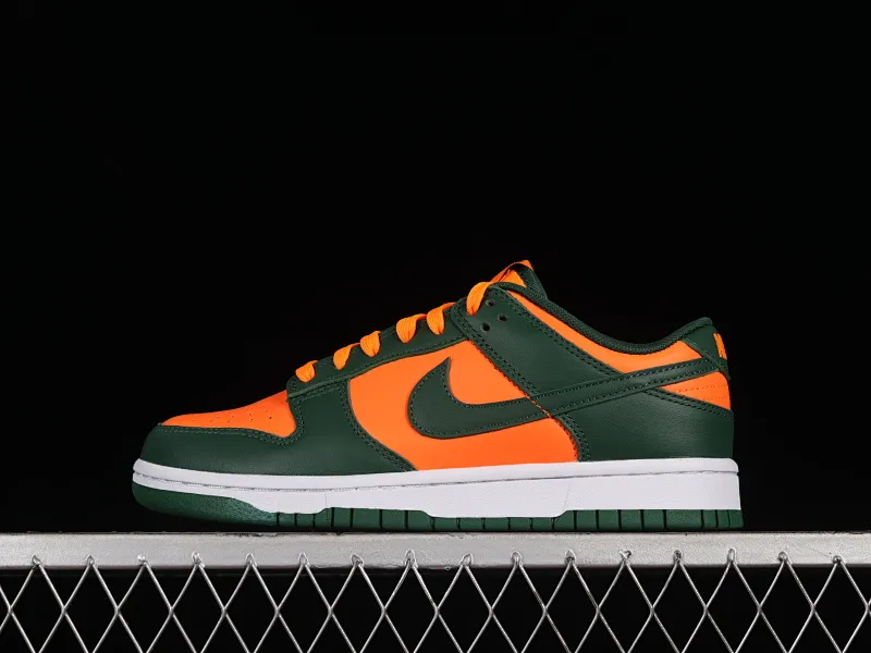 All categories Nk SB Dunk series Nk SB Dunk Low low-top sneakers C version Nk SB Dunk Low "Miami Hurricanes" orange green SB low-top casual sneakers DD1391-300